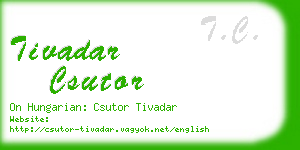 tivadar csutor business card